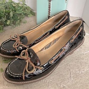 Sperry Embossed Wedge about Shoes. Size 7. MSRP $119.00